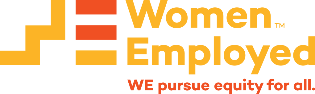 The Women Employed gold and red logo